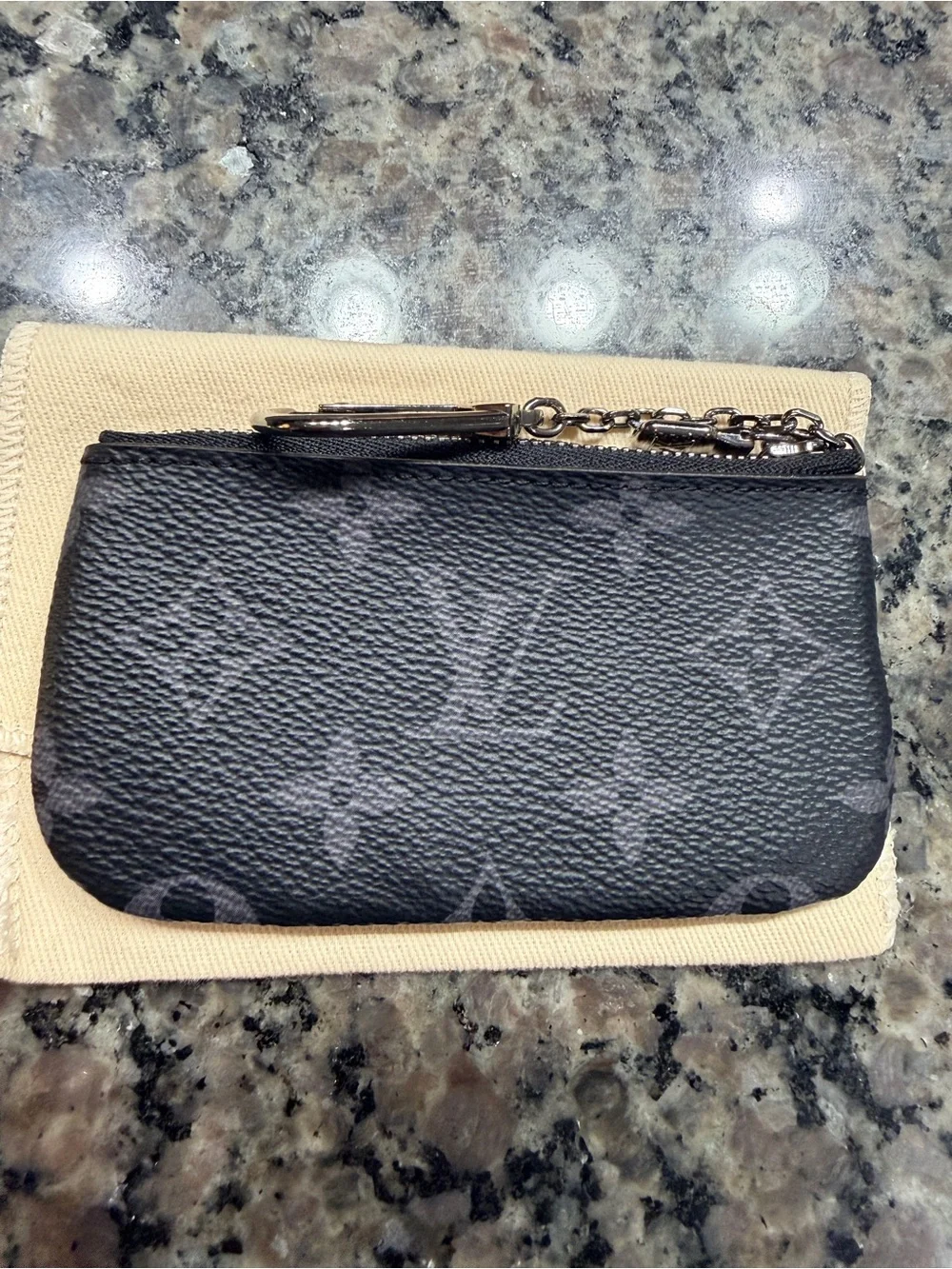 Louis Vuitton Black Monogram Canvas Key Pouch